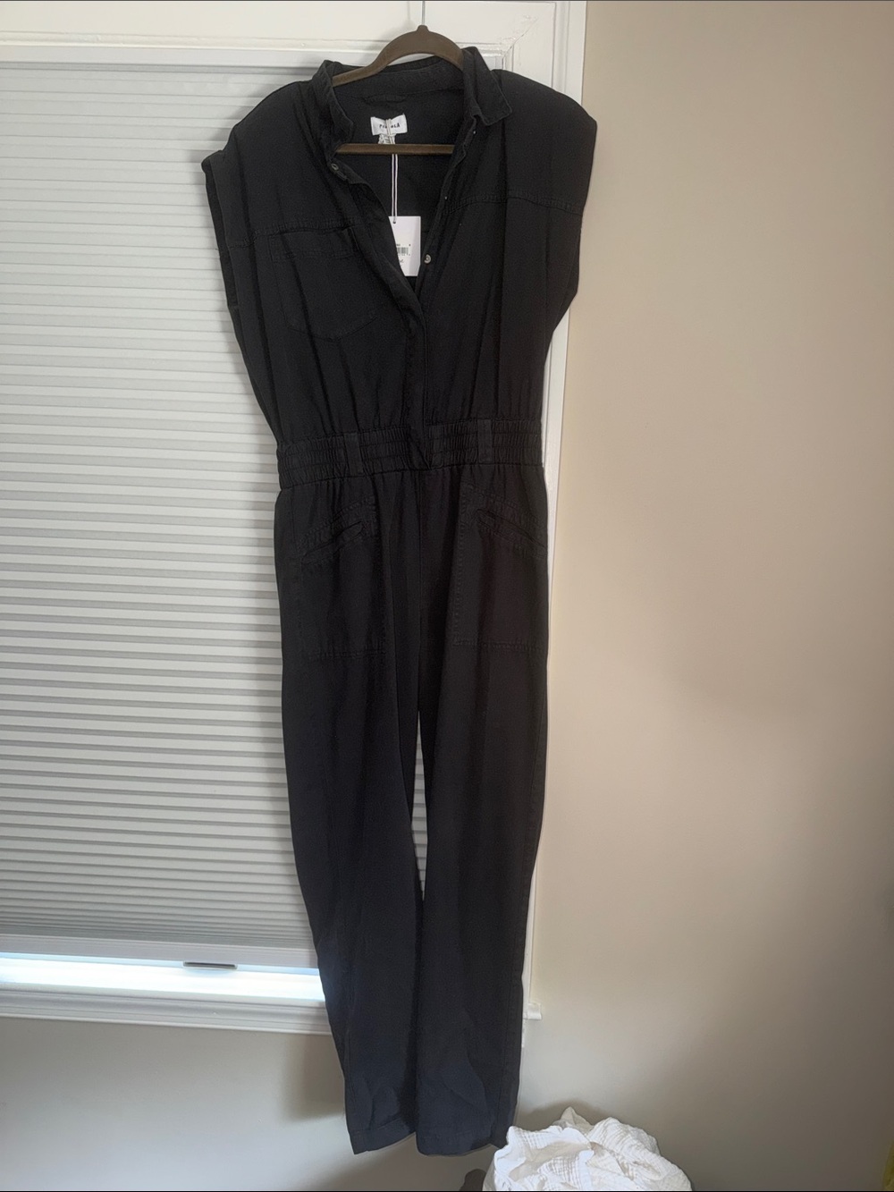 pistola Black Sleeveless Utility Jumpsuit